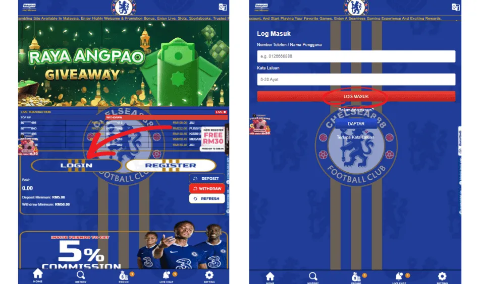Chelsea888 login
