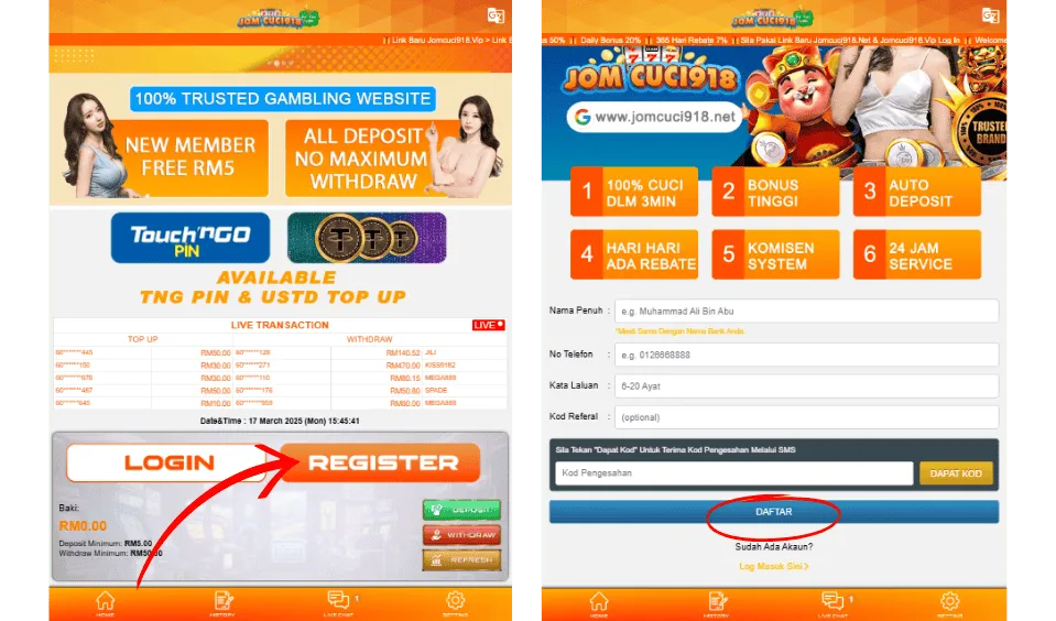 Jomcuci918 register