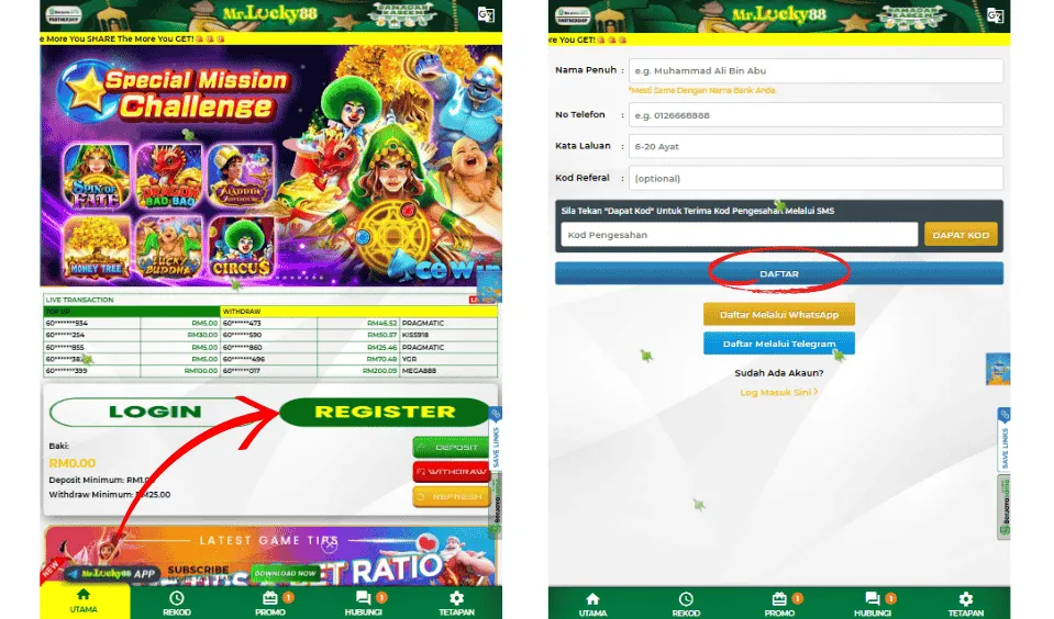 mrlucky88 register