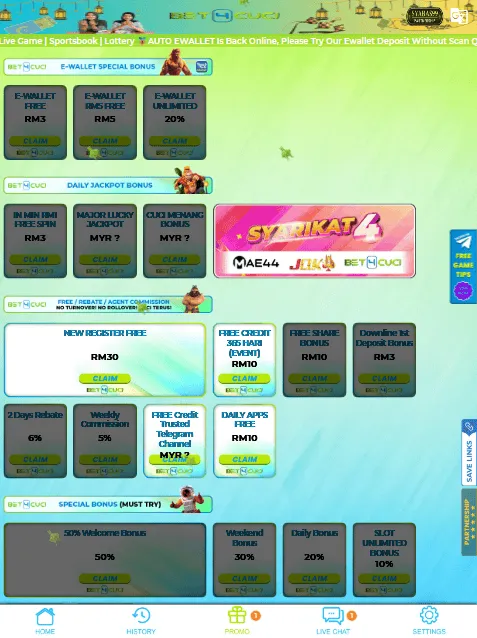 bet4cuci bonuses
