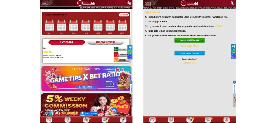 Merah44 Register